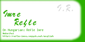 imre refle business card